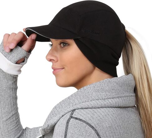 TrailHeads Fleece Ponytail Hat for Women – Trailblazer Reflective Winter Hat with Ponytail Hole for Workouts in Kuwait