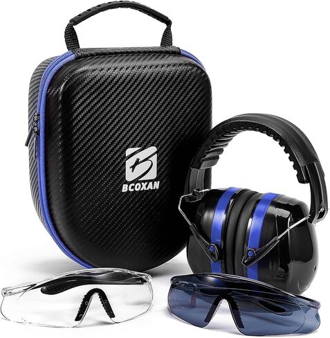 Shooting ear protection safety eamuffs, Gun range hearing protection, Shooting glasses, Earplugs, carrying case in Saudi Arabia