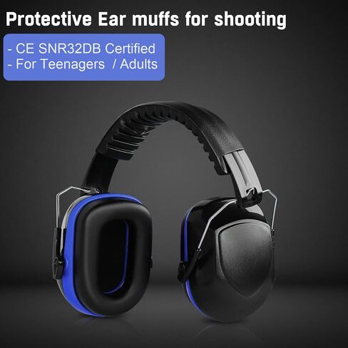Shooting ear protection safety eamuffs, Gun range hearing protection, Shooting glasses, Earplugs, carrying case in Saudi Arabia