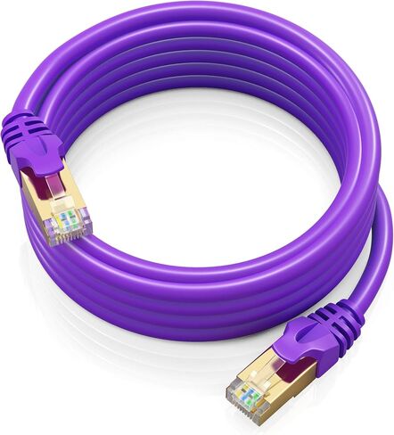 Cat 7 Ethernet Cable 100 ft - High-Speed Internet & Network LAN Patch Cable, RJ45 Connectors - 100ft / White - Perfect for Gaming, Streaming, and More in Saudi Arabia
