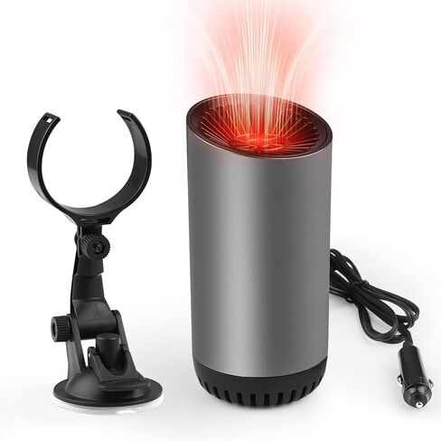 Car Heater, 12V 150W Portable Windshield Defroster Defogger, 2 in 1 Fast Heating and Cooling Thermostat Fan Plug into Cigarette Lighter in Saudi Arabia