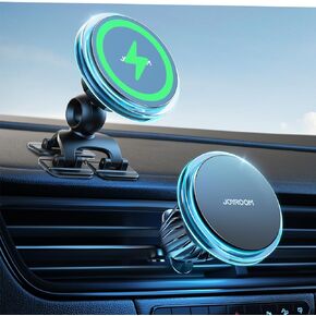 JOYROOM for MagSafe Car Mount Charger, 2024 Upgraded 15W Fast Charging Magnetic Wireless Car Charger Suitable for [Vent+Dash+Wall],for Magsafe Charger Car Phone Holder Mount for iPhone 16 Pro/15/14/13