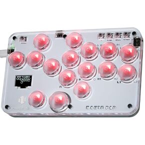 Sehawei Haute42 Arcade Stick S16 All-Button Gamerfinger with Custom RGB & Turbo Functions,Arcade Controller Street Fight for PC/Ps3/Ps4/Switch/Steam Game Keyboard-Supports Hot Swap & SOCD