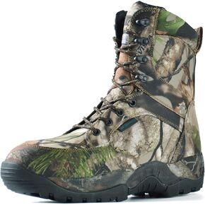 Men's Waterproof Hunting Boots Lightweight Hiking Boot Camo Military Tactical Work Boots, 8 Inches Insulated Outdoor Shoes, 400g Thinsulate