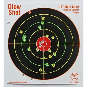 50 Pack - 10" Reactive Splatter Targets - Glowshot - Multi Color - Gun and Rifle Targets - Glow Shot