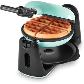 DASH Flip Belgian Waffle Maker With Ceramic Coating for Individual 1" Thick Waffles – Cream