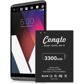 SHENMZ [3300mAh] LG V20 Battery, (2024 New Version) Conqto New Upgraded 0 Cycle Durable Extended Battery Replacement for LG V20 BL-44E1F H910 H918 VS995 US996 LS997 Phone/LG V20 Spare battery