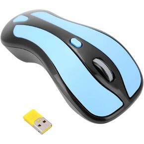 Zerone 2-in -1 Gyration Air Mouse, Mini 2.4G Gyro Mouse Maximum 1600 DPI Optical Mice with USB Nano Receiver for PC Laptop Smart TV/Box(Blue+Black)
