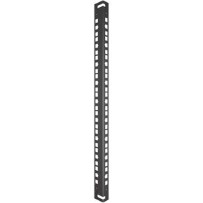 6U Cabinet Vertical Rack Rail Kit, Black, Cold Rolled Steel, 13.33 x 0.77 x 1.16 inch, Package Quantity of 4