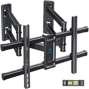 PERLESMITH Corner TV Wall Mount for 37-70 Inch LED, LCD 4K Flat Curved Screen TVs up to 99 lbs, Corner TV Mount Bracket with Dual Articulating Arms, Swivel, Tilt, Extension, Max VESA 600x400mm, PSCLF1