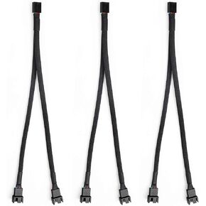 Aypzuke 3 Pack Computer PC PWM Fan Splitter Cable 1 to 3 (4 Pin+3 Pin)