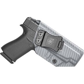 Amberide IWB & OWB KYDEX Holster Fit: Glock 48 & Glock 48 MOS Pistol, Inside Waistband Concealed Carry, Adjustable Cant & 'Posi-Click' Retention, USA Made by Amberide