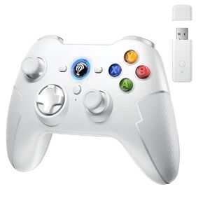 EasySMX 2.4G Wireless Controller for PS3, PC Gamepads with Vibration Fire Button Range up to 10m Support PC (Windows XP/7/8/8.1/10), PS3, Android, Vista, TV Box Portable Gaming Joystick Handle