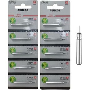CR435 BR435 435 Lithium Pin Type Cell 3V Lithium Batteries for Fishing Lures, Fishing Bobbers, Pen Lights, Arrow Nocks, Fishing Floats, Pole Lights & LED Flashers (10 Count) in Kuwait