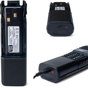 BTECH BL-8L 3600mAh Li-ion USB-C Charging OEM Replacement Battery Pack for BaoFeng & BTECH UV-82 Series Radios, Compatible with GMRS-V2, MURS-V2, UV-82HP, UV-82C