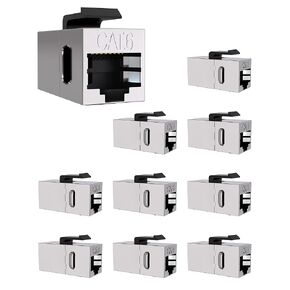 20 Pack RJ45 Coupler, Ethernet Coupler RJ45 Keystone Jack Cat6 Coupler Female to Female CAT 6 Ethernet Coupler Extender