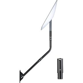 Starlink Mounting Kit, Adjustable Pivot/Lock Bracket & J-Pole Mast for Wall, Eave or Roof Mounting, with Starlink Mount Adapter Compatible with V2 Starlink (Pole OD 1 1/4", Length 33 1/4")