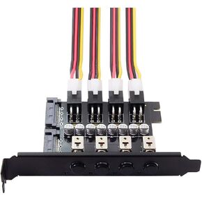 JSER 4 SATA Hard Disk Control System Intelligent Control Management System HDD SSD Power Switch with PCI Bracket
