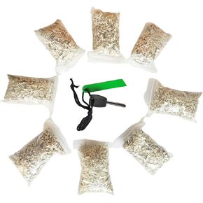 egreen Emergency Fire Starter Magnesium 10 Bags Ferro Rod Striker Weatherproof Matches Jute Rope for Camping Hiking Bushcraft Outdoor Survival
