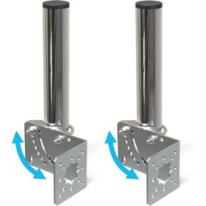 1.5" Diameter Antenna Mount Pole Bracket to Wall for Outside Antenna Weather Station 10" Length Universal Antenna Mast Mounting Pole Clamp Adjustable Angle