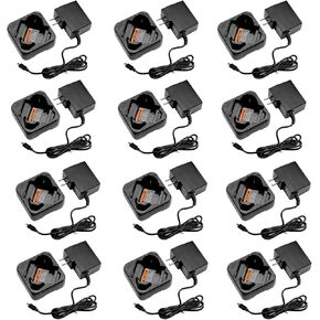 (12PCS) PMLN7109A Charger PMLN7094 Charger [2024 New Version] for Motorola Radio Charger PMLN7094 PMNN4468 PMNN4468A PMNN4468B PMLN7109 TLK100 SL300e SL3500e SL1M SL1600 SL2600 SL300 Battery Charger