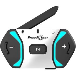 FreedConn دراجة نارية سماعة رأس بخاصية البلوتوث Free+ MESH2.0 256 Riders Group خوذة بلوتوث اتصال داخلي AI لتقليل الضوضاء أنظمة اتصالات الدراجات النارية مع IP67 1200 مللي أمبير صوت عالي الدقة