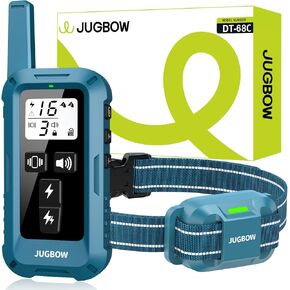 Jugbow Dog Training Collar - 4200FT Training Collar with Remote for 5-120 lb Small Medium Large Dogs, Rechargeable Waterproof IPX8 E Collars with Beep (1-3) Vibration(1-3) Safe Static(0-99)