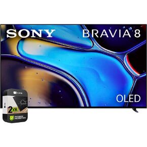 Sony K55XR80 BRAVIA 8 55 inch 4K HDR Smart OLED TV 2024 (Renewed) Bundle with 2 YR CPS Enhanced Protection Pack