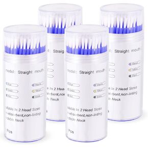 400 Pcs Disposable Dental Micro Applicators Fluoride Applicator with Dispenser, Black Bendable Applicator Brush Microbrush Applicator Tips Dental