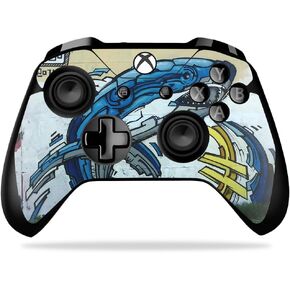 MightySkins Skin Compatible with Microsoft Xbox One X Controller - Robo Shark | Protective, Durable, and Unique Vinyl Decal wrap Cover | Easy to Apply, Remove, and Change Styles | Made in The USA