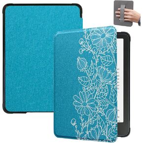 SCSVPN Case for 7'' All-New Kindle Paperwhite 12th Generation and Kindle Colorsoft Signature Edition 2024 Release - Lightweight Premium PU Leather Protective Cover with Hand Strap, Auto Wake/Sleep