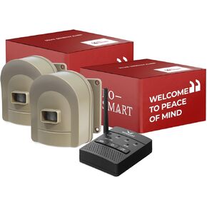 1/2 Mile Hosmart Driveway Alarm Wireless Sensor System & Driveway Sensor Alert System Weatherproof Security Outdoor Motion Sensor & Detector