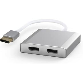 Displayport to Dual Displayport MST DP to 2 DP Splitter Multi Stream Transport Hub, for Mac and Windows7/8/10