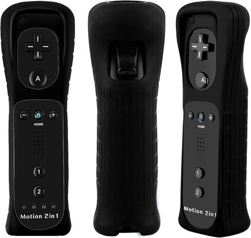 NC 2Pack Motion Plus Wii Controllers with Nunchucks,Wii Remote Controllers with Built in Motion Plus, Compatible for Nintendo Wii and Wii U Console, with Silicone Case and Wrist Strap (2 Red) in Kuwait