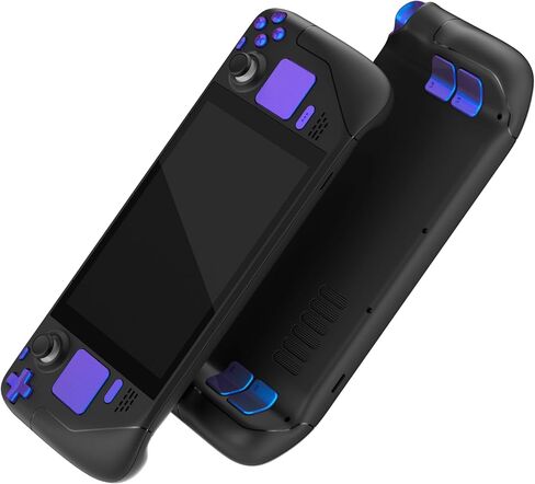 eXtremeRate Chameleon Purple Blue Replacement Full Set Buttons for Steam Deck, DIY Custom ABXY D-pad Trackpad Bumpers Triggers Buttons Sets for Steam Deck LCD Handheld Console - Console NOT Included in Saudi Arabia