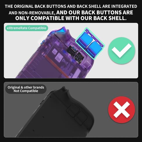 eXtremeRate Chameleon Purple Blue Replacement Full Set Buttons for Steam Deck, DIY Custom ABXY D-pad Trackpad Bumpers Triggers Buttons Sets for Steam Deck LCD Handheld Console - Console NOT Included in Saudi Arabia