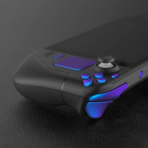 eXtremeRate Chameleon Purple Blue Replacement Full Set Buttons for Steam Deck, DIY Custom ABXY D-pad Trackpad Bumpers Triggers Buttons Sets for Steam Deck LCD Handheld Console - Console NOT Included in Saudi Arabia