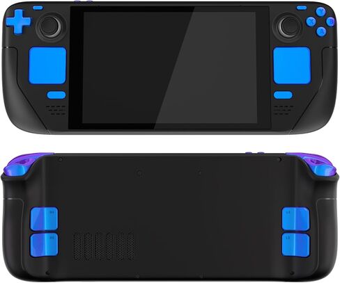 eXtremeRate Chameleon Purple Blue Replacement Full Set Buttons for Steam Deck, DIY Custom ABXY D-pad Trackpad Bumpers Triggers Buttons Sets for Steam Deck LCD Handheld Console - Console NOT Included in Saudi Arabia