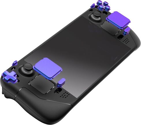eXtremeRate Chameleon Purple Blue Replacement Full Set Buttons for Steam Deck, DIY Custom ABXY D-pad Trackpad Bumpers Triggers Buttons Sets for Steam Deck LCD Handheld Console - Console NOT Included in Saudi Arabia