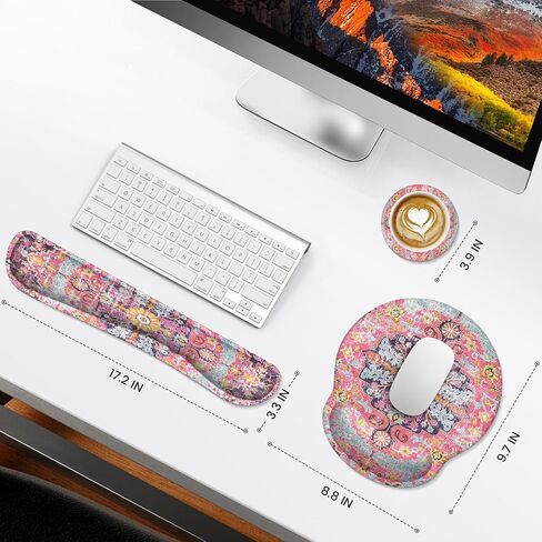 iLeadon Mouse Pad with Wrist Rest Set,Ergonomic Mousepad with Wrist Support in Kuwait