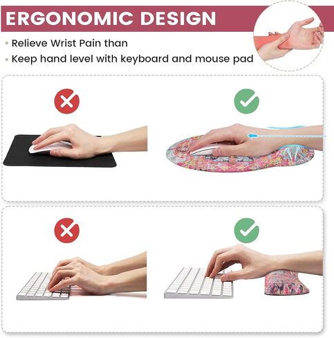 iLeadon Mouse Pad with Wrist Rest Set,Ergonomic Mousepad with Wrist Support in Kuwait