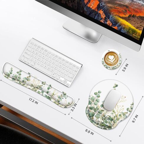 iLeadon Mouse Pad with Wrist Rest Set,Ergonomic Mousepad with Wrist Support in Kuwait