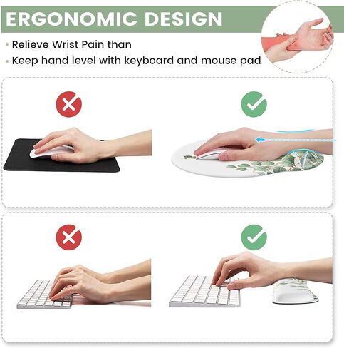 iLeadon Mouse Pad with Wrist Rest Set,Ergonomic Mousepad with Wrist Support in Kuwait