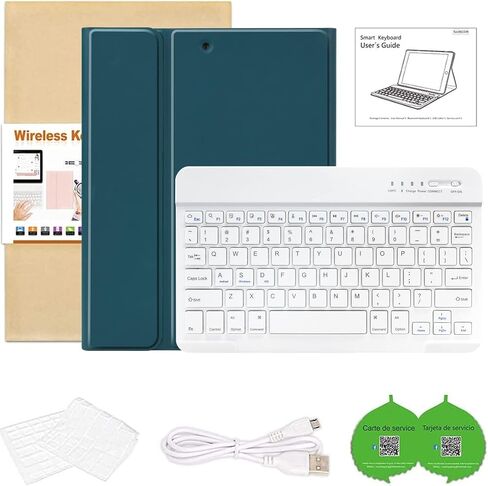 Keyboard Case for iPad 9th Generation 2021/8th Gen/7th Gen 10.2 Inch, Detachable Wireless with Pencil Holder Keyboard Cover for New iPad 9th Gen/8th Gen/7th Gen 10.2"/iPad Air 3/iPad Pro 10.5" (Blue) in Saudi Arabia