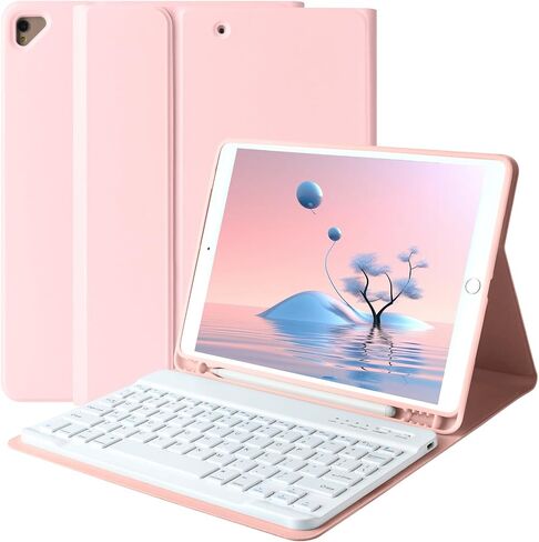 Keyboard Case for iPad 9th Generation 2021/8th Gen/7th Gen 10.2 Inch, Detachable Wireless with Pencil Holder Keyboard Cover for New iPad 9th Gen/8th Gen/7th Gen 10.2"/iPad Air 3/iPad Pro 10.5" (Blue) in Saudi Arabia