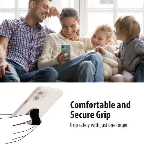 Momostick Flatstick, Cell Phone Finger Grip Strap Holder for Hand, Cell Phone Stand, New Slim Finger Loop Selfie Grip Compatible with Most Smartphones in Saudi Arabia