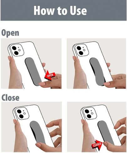 Momostick Flatstick, Cell Phone Finger Grip Strap Holder for Hand, Cell Phone Stand, New Slim Finger Loop Selfie Grip Compatible with Most Smartphones in Saudi Arabia