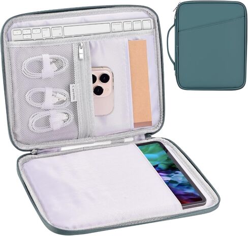 12.9 Tablet Sleeve Carrying Case, Padded Travel Pouch Bag for iPad Pro 13-in (M4), iPad Air 13-in (M2), Surface Pro 9/8, 12.4 Galaxy Tab S9+/S8+ (PU-Teal Blue12.9) in Saudi Arabia