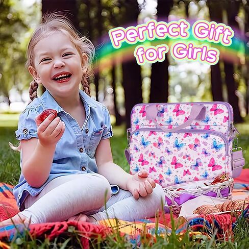TiMOVO Tablet Sleeve Bag for Kids Girls, 12.5 Inch Tablet Carrying Bag with Shoulder Strap for Fire Tablet, Kindle, iPad, Butterfly in Kuwait