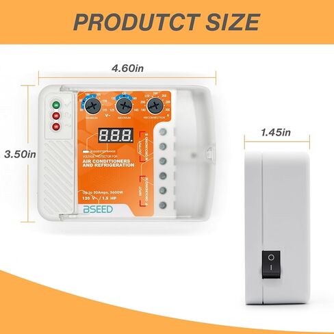 BSEED Wiring Surge Protector, Adjustable Voltage,Power Suppressor Protector with Protected Light Indicators for Refrigerator/TV/Air Conditioning/Computer and Other Home Appliances, 220V 3520W-2Pack in Kuwait